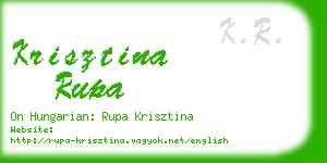 krisztina rupa business card